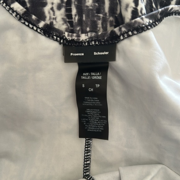 Proenza Schouler Classic One Piece Swimsuit Black/White Abstract Print Size S - Picture 9 of 10